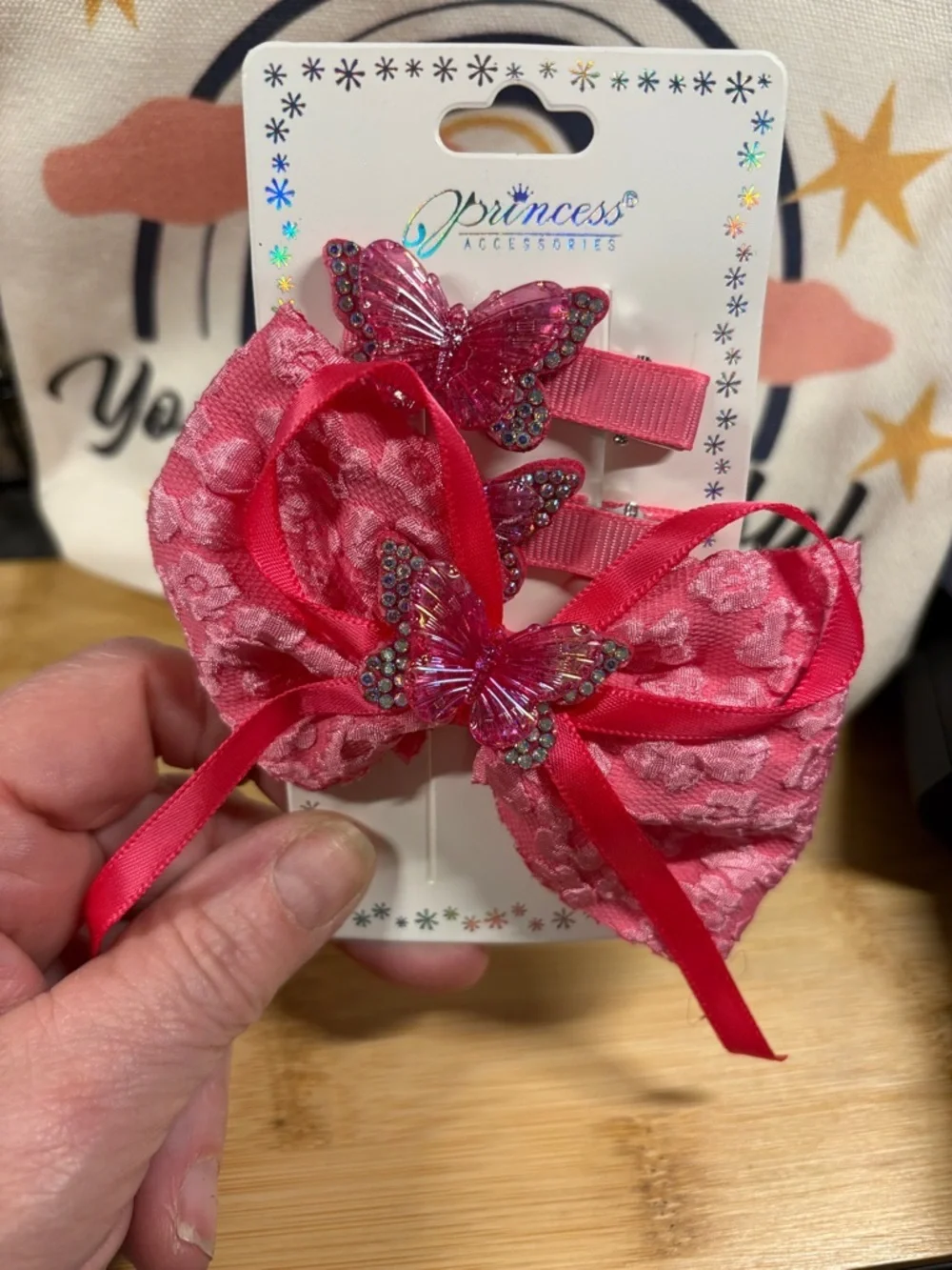Kids Sparkle Bow Hair Clips and Accessories - Pink, Teal, Amber
